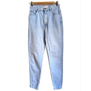 AMERICAN APPAREL Light Wash High Rise Casual Cotton Button Fly Jeans Size 28